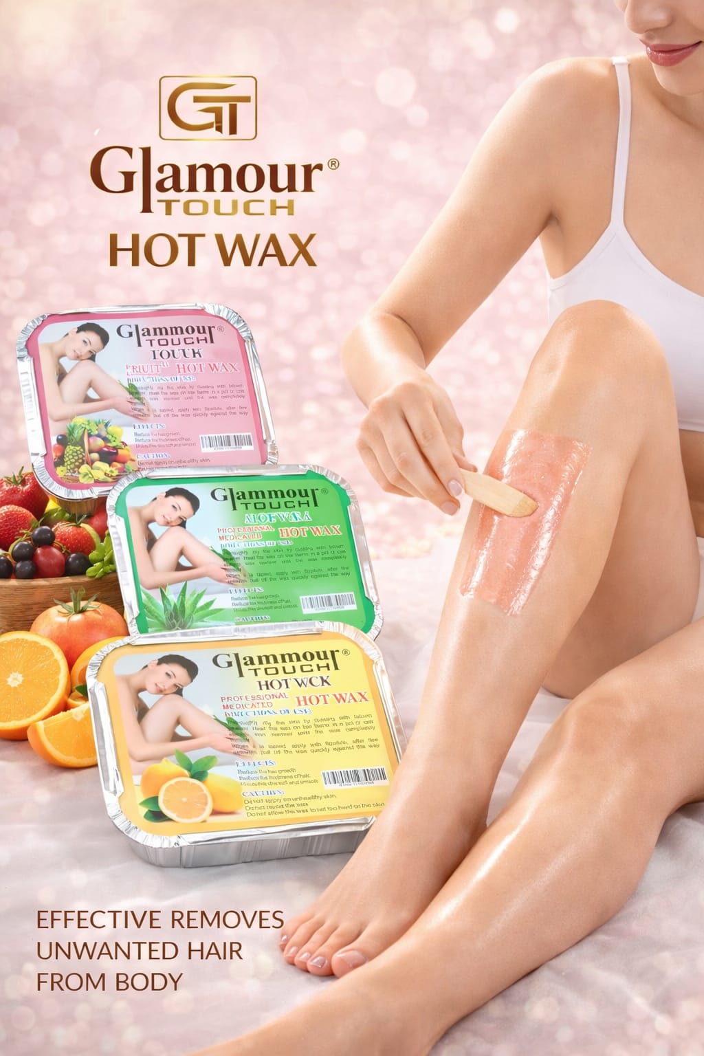 Glamour Touch Hot Wax – Professional Hair Removal (Fruit, Aloe Vera)