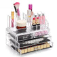 4 Layer Cosmetic Makeup Organizer, Storage Box Display Box Acrylic Case Stand Cosmetic Organizer Makeup Storage Drawers, Makeup Organizer, Clear Acrylic Jewellery Box Makeup Storage Case