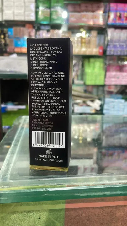 Glamour Touch Hydrating Face Primer, Makeup Primer For Flawless, Smooth Skin & Long-Lasting Makeup, Fills In Pores & Fine Lines