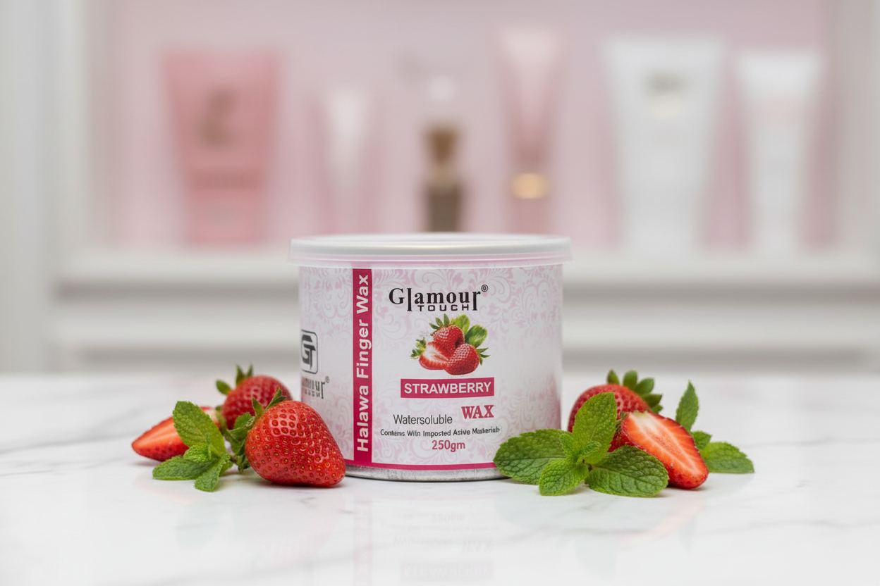 Glamour Touch Strawberry Halawa Finger Wax – Watersoluble | 250gm