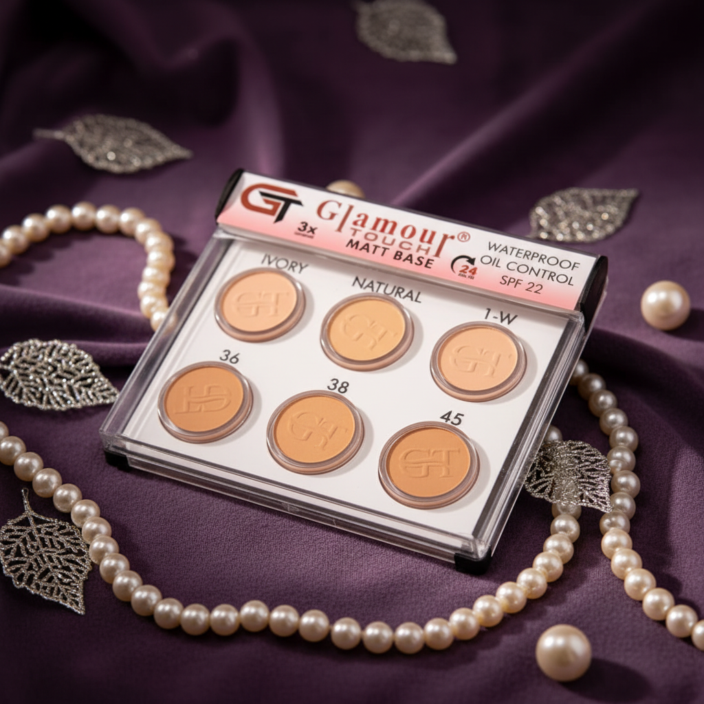 Glamour Touch Matt Base Compact Powder – SPF 22 | 6 Shades