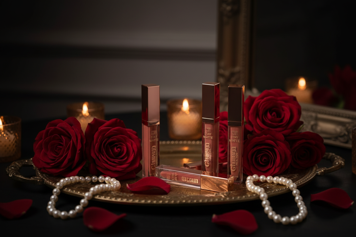 Glamour Touch Stay Matte Lip Gloss – Rose Lip Gloss