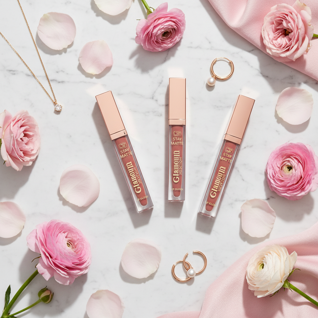 Glamour Touch Stay Matte Lip Gloss – Rose Lip Gloss