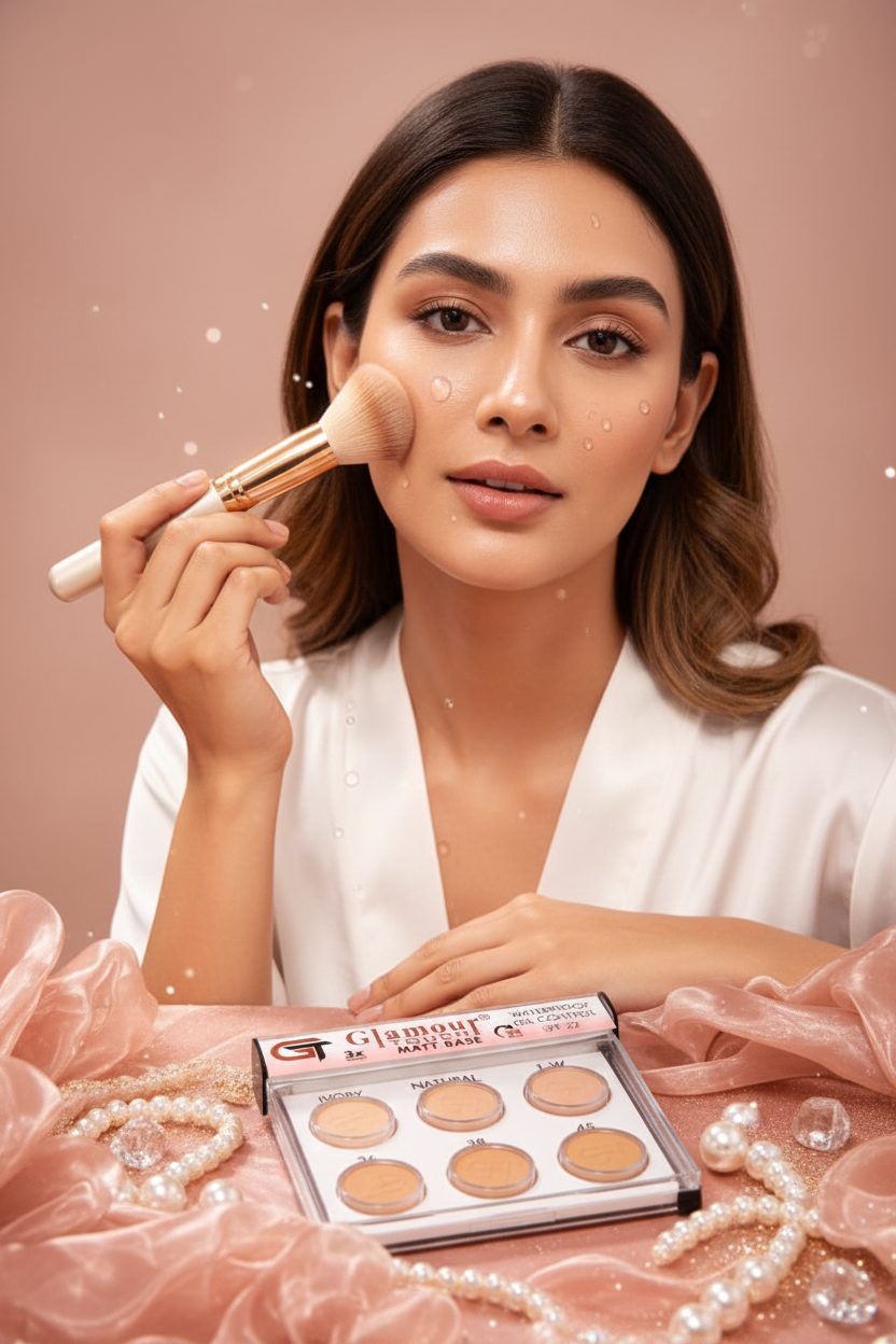Glamour Touch Matt Base Compact Powder – SPF 22 | 6 Shades