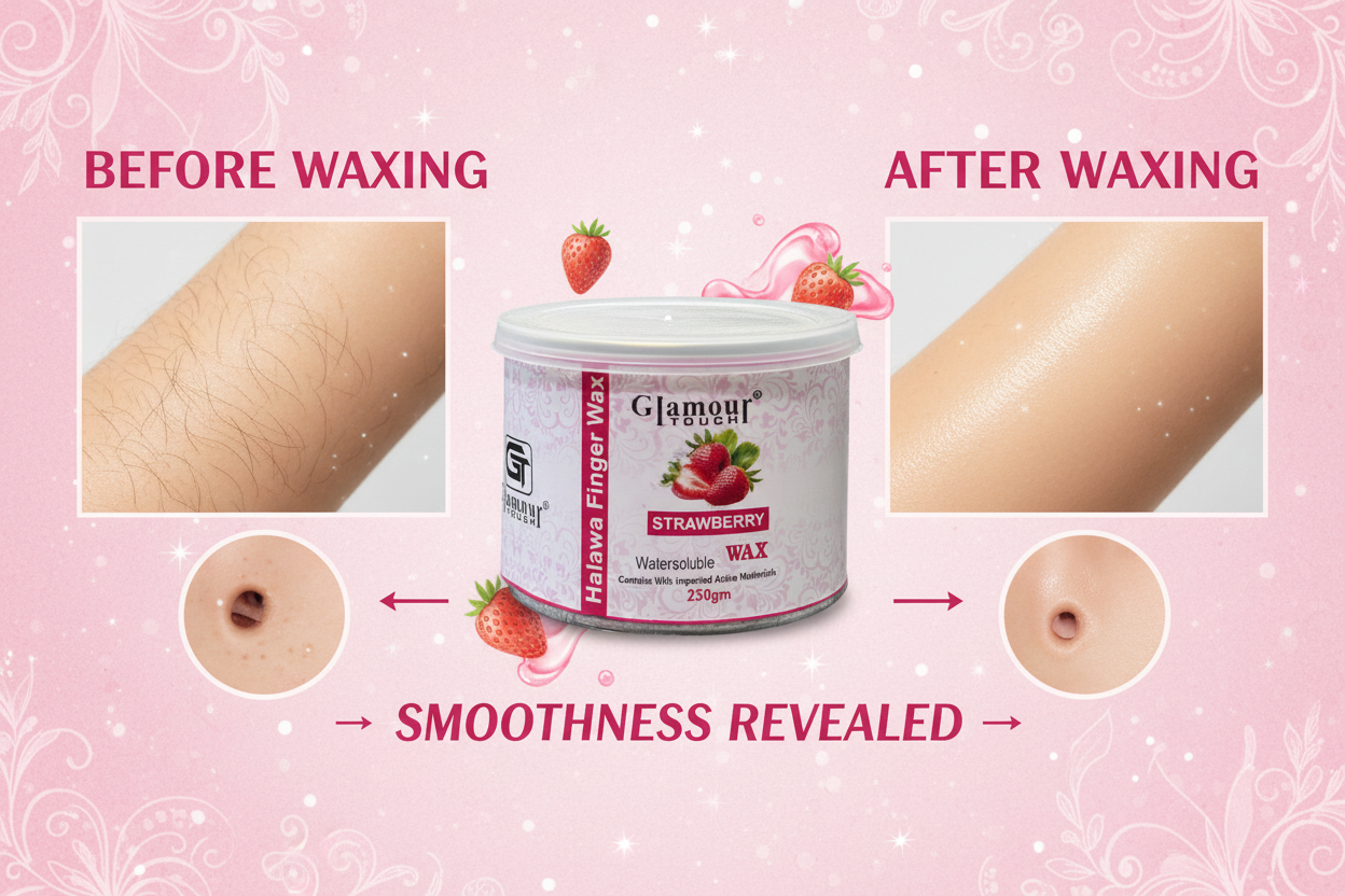 Glamour Touch Strawberry Halawa Finger Wax – Watersoluble | 250gm